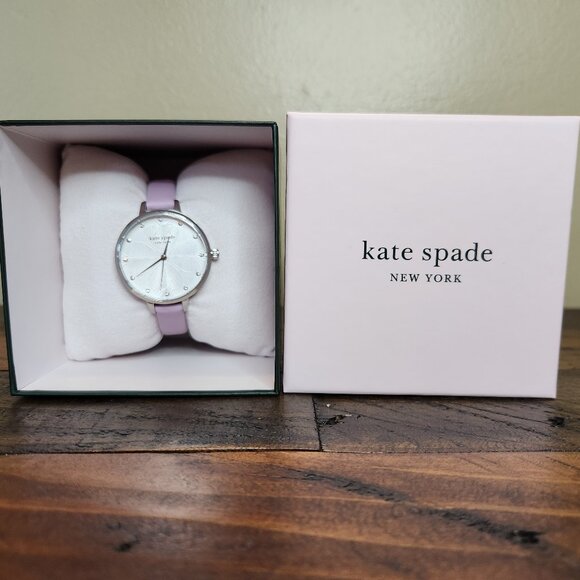 Kate Spade Lilac Watch with spade flower and crystal dot indexes KSW1535 - Picture 6 of 16